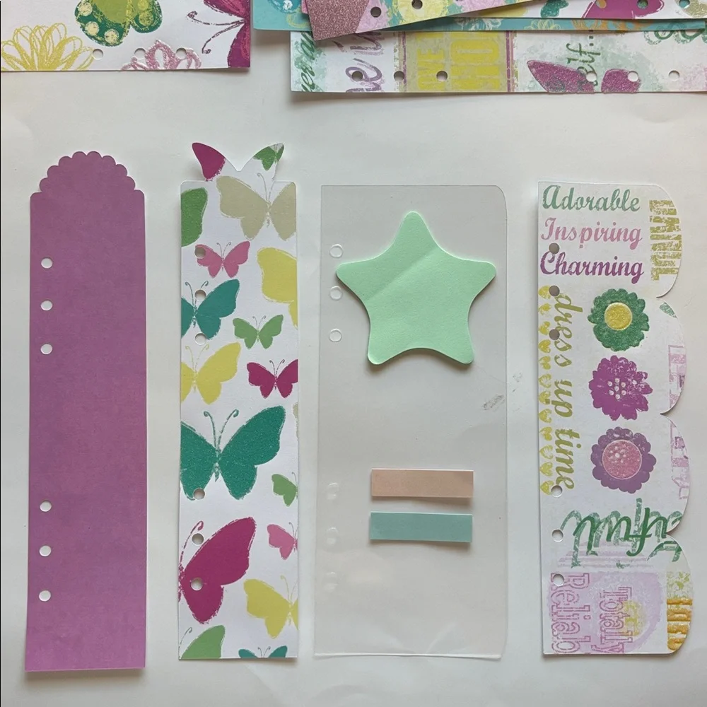 28 Colorful Butterfly Hearts A5 Planner Monthly Dividers Set